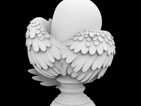 아기 천사 날개 기념 조각 3D 인쇄 모델 3D 프린트 모델