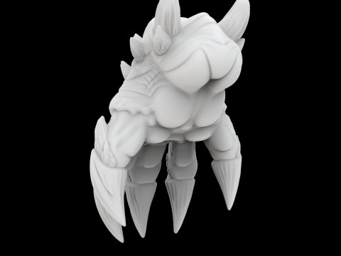 आइसड्रैगनक्लॉ 3डी प्रिंट मॉडल फ़ैंटेसी क्रिएचर 3D मॉडल