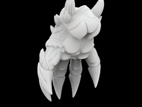 IceDragonClaw 3D Print Model Fantasy Creature 3D Model