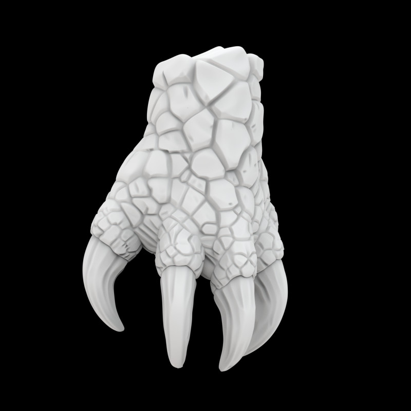 LavaDragonClaw Modèle d'impression 3D Créature fantastique Modèle 3D .c4d .max .obj .3ds .fbx .stl .blend 