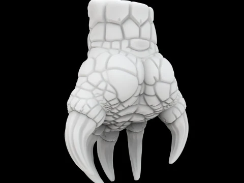 LavaDragonClaw 3D Print Model Fantasy Creature 3D Model
