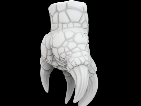 LavaDragonClaw 3D Print Model Fantasy Creature 3D Model