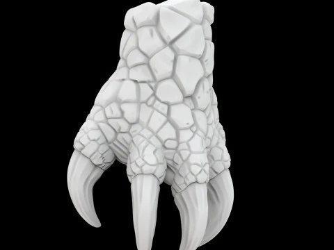 LavaDragonClaw 3D Print Model Fantasy Creature 3D Model