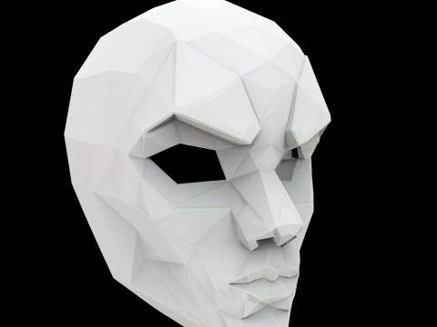 Low Poly Face Mask 3D Print Model Decorative Mask 3D Model