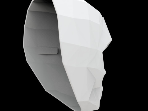Maschera decorativa per modello di stampa 3D Low Poly Face Mask Modello 3D