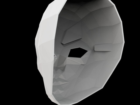 Maschera decorativa per modello di stampa 3D Low Poly Face Mask Modello 3D