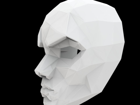 Maschera decorativa per modello di stampa 3D Low Poly Face Mask Modello 3D