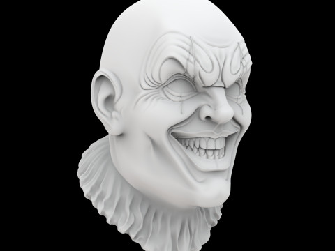 Busto de palhaço assustador modelo de impressão 3D personagem de terror Modelo 3D