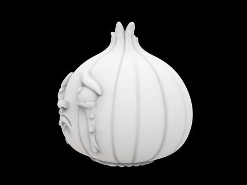 Cebolla Llorando Modelo De Impresión 3D Lindo Personaje Vegetal Modelo 3D