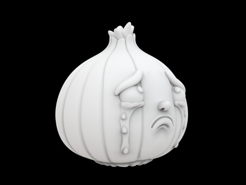 Cebolla Llorando Modelo De Impresión 3D Lindo Personaje Vegetal Modelo 3D