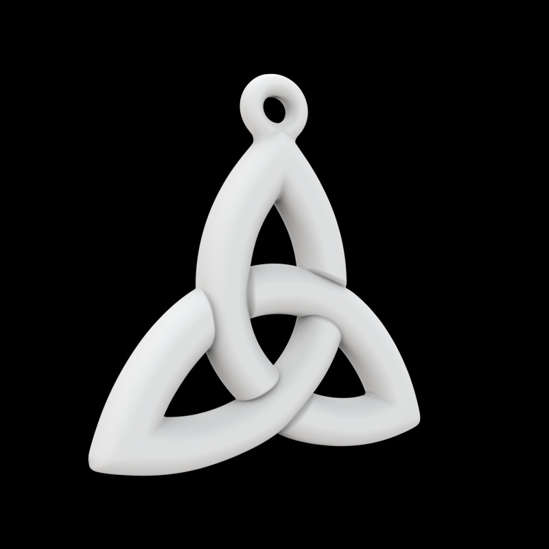 Celtic Triquetra Pendant 3D Print Model Jewelry Pendant 3D Model .c4d .max .obj .3ds .fbx .stl .blend 
