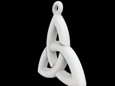 Ciondolo celtico Triquetra Ciondolo gioiello modello stampa 3D Modello 3D
