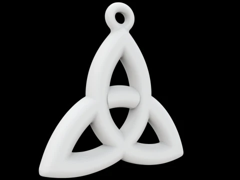 Ciondolo celtico Triquetra Ciondolo gioiello modello stampa 3D Modello 3D