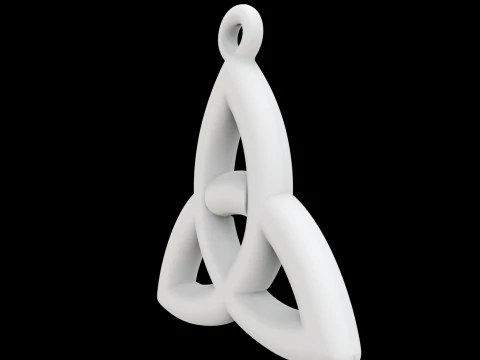 Ciondolo celtico Triquetra Ciondolo gioiello modello stampa 3D Modello 3D