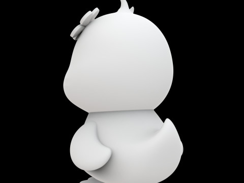 Качка Чібі з 3D-принтом. Мила тварина 3D Модель