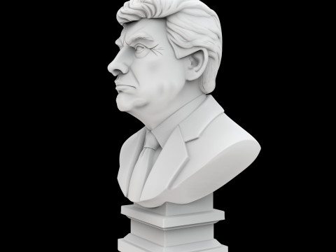 Donald Trump buste 3D print model historische figuur 3D Model