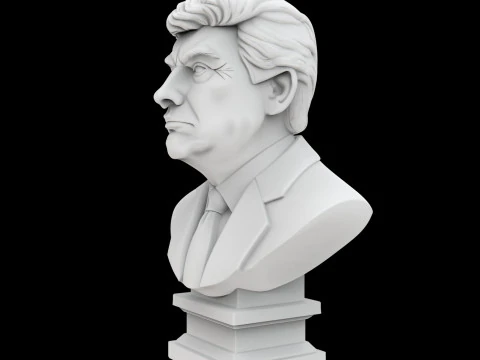 Donald Trump Bust 3D Print Model Historical Figure 3D Model