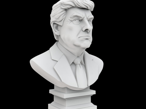 Donald Trump buste 3D print model historische figuur 3D Model
