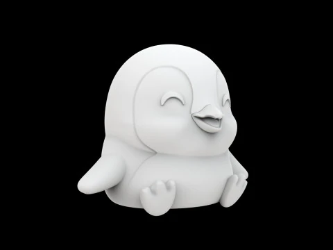 Figura de pinguim fofo modelo de impress&atilde;o 3D animal ador&aacute;vel Modelo 3D