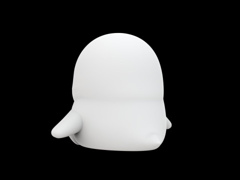 Милий пінгвін Фігурка 3D-модель Чарівна тварина 3D Модель