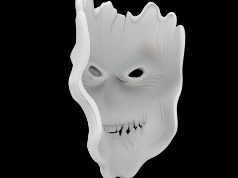 Máscara Demoníaca Modelo de Impressão 3D Máscara de Terror Modelo 3D