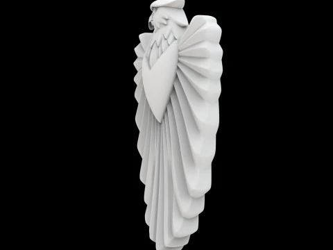 Eagle Crest Plaque 3D Print Model 3D Model