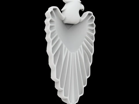 Eagle Crest Plaque 3D Print Model 3D Model