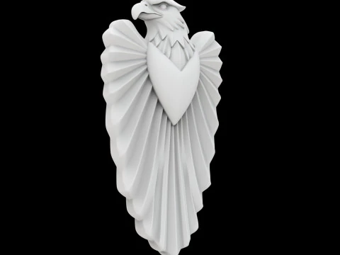 Eagle Crest Plaque 3D Print Model 3D Model