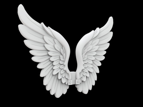 Elegancki model do druku 3D ze skrzydłami anioła Model 3D