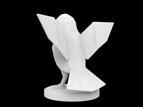 Geometric Eagle Statue 3D Print Model 3D Model