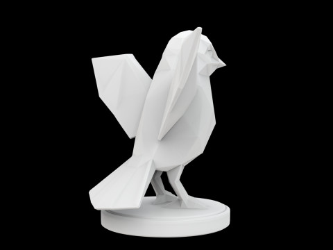 기하학적 독수리 동상 3D 인쇄 모델 3D 모델