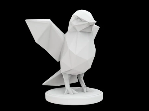 Geometric Eagle Statue 3D Print Model 3D Model
