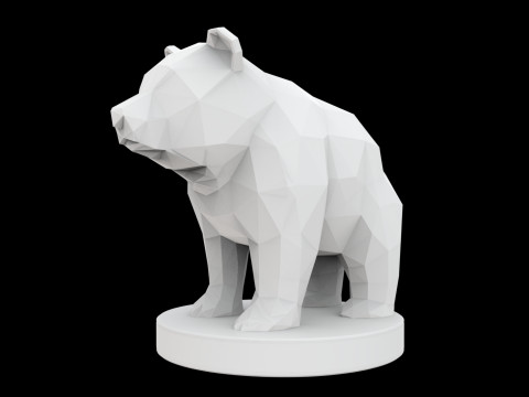 Геометрическая скульптура панды 3D-модель для печати 3D Модель