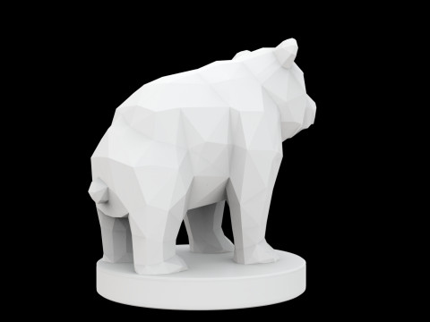 Геометрическая скульптура панды 3D-модель для печати 3D Модель
