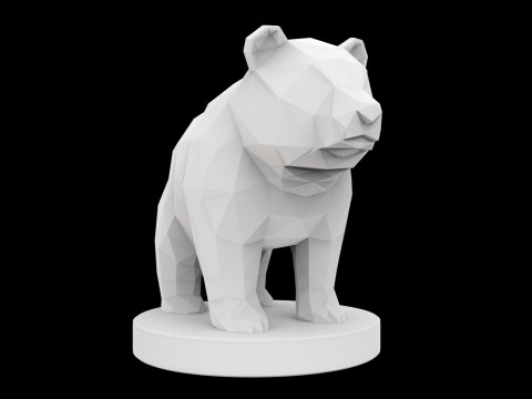 Геометрическая скульптура панды 3D-модель для печати 3D Модель