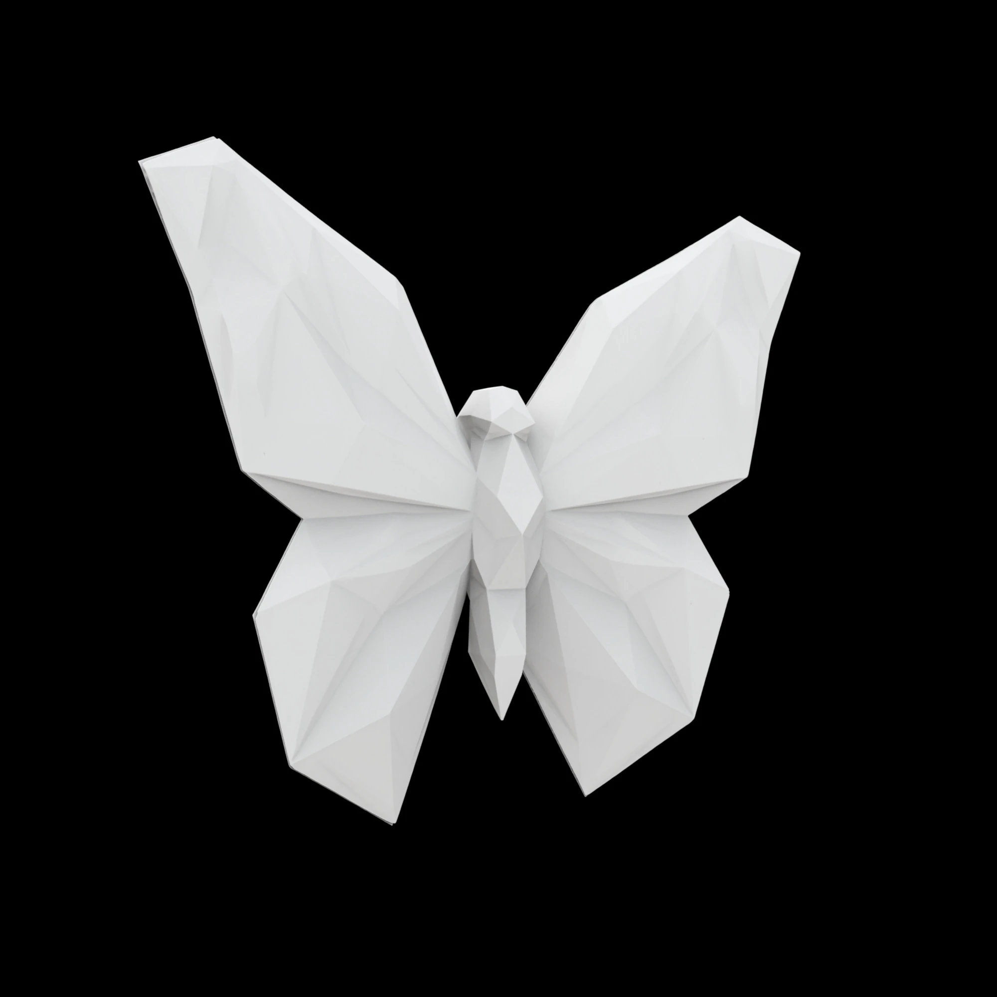 Geometric Butterfly Form 3D Print Model 3D Model .c4d .max .obj .3ds .fbx .stl .blend