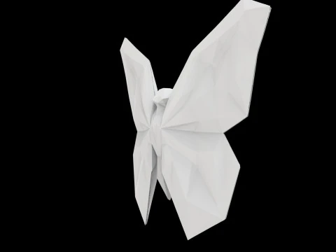 Geometric Butterfly Form 3D Print Model 3D Model