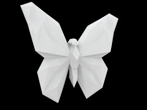 Geometric Butterfly Form 3D Print Model 3D Model