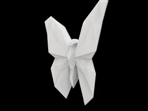 Geometric Butterfly Form 3D Print Model 3D Model