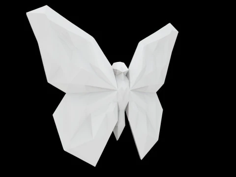 Geometric Butterfly Form 3D Print Model 3D Model