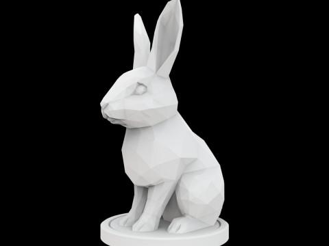 Modelo de impresión 3D de conejo geométrico Modelo 3D