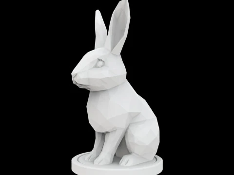 Modello di stampa 3D di coniglio geometrico Modello 3D