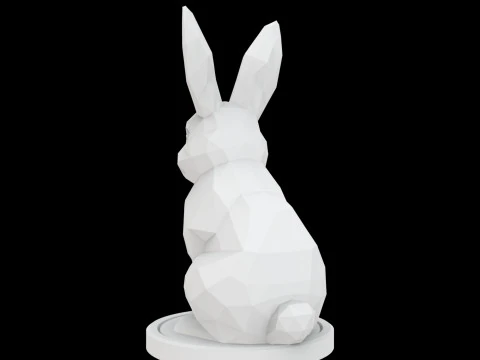 Modello di stampa 3D di coniglio geometrico Modello 3D