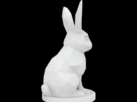 Modelo de impresión 3D de conejo geométrico Modelo 3D