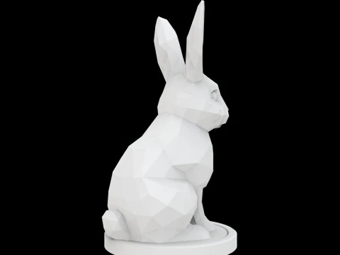 Modello di stampa 3D di coniglio geometrico Modello 3D