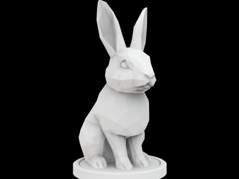 Modelo de impresión 3D de conejo geométrico Modelo 3D