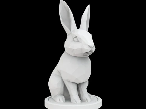 Modello di stampa 3D di coniglio geometrico Modello 3D