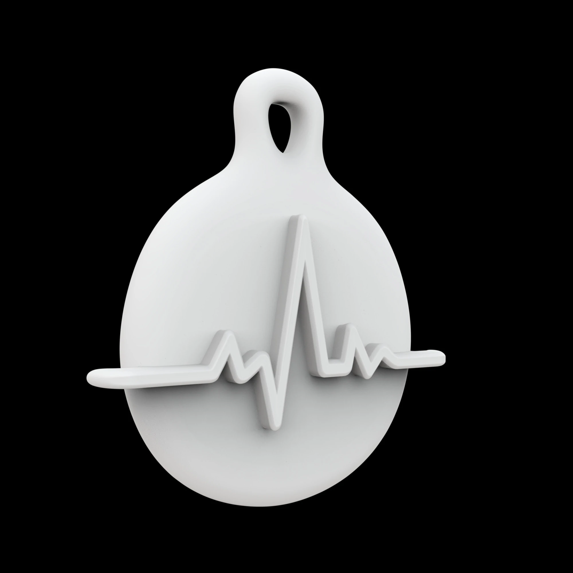 Heartbeat Pendant 3D Print Model 3D Model .c4d .max .obj .3ds .fbx .stl .blend