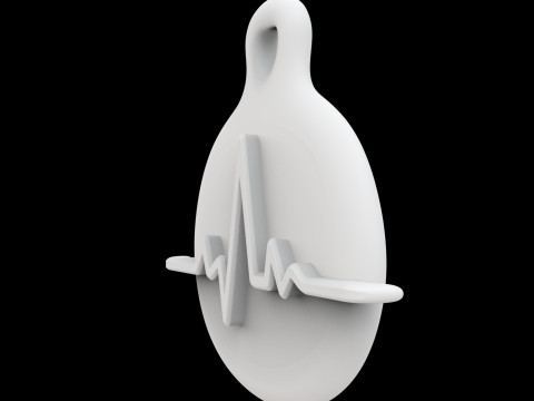 Hartslag hanger 3D-printmodel 3D Model