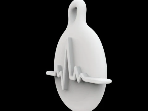 Heartbeat Pendant 3D Print Model 3D Model